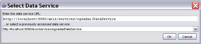 Select Data Service Dialog